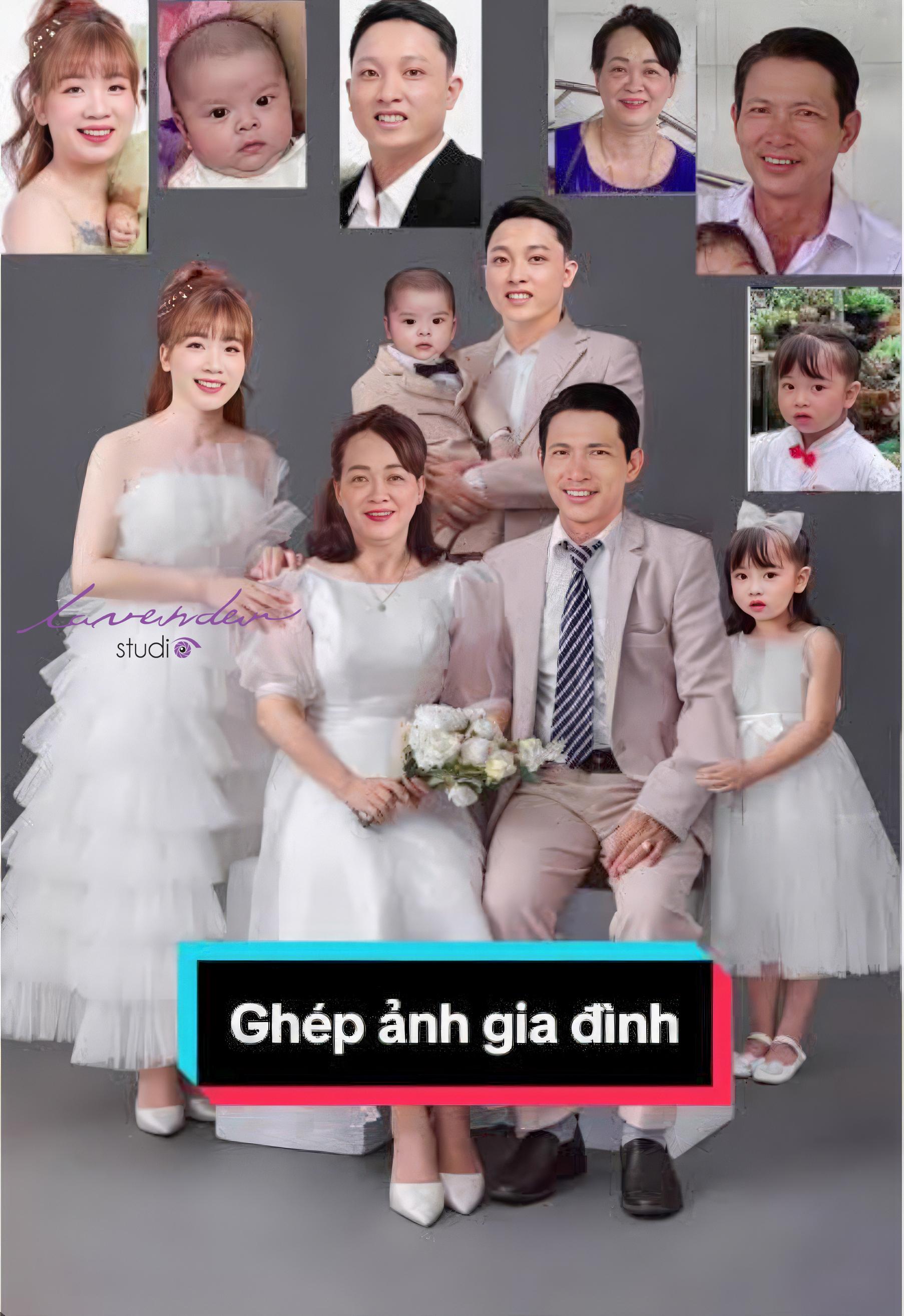 Báo giá dịch vụ ghép ảnh chân dung cho gia đình của Lavender studio Báo giá dịch vụ ghép ảnh chân dung cho gia đình của Lavender studio