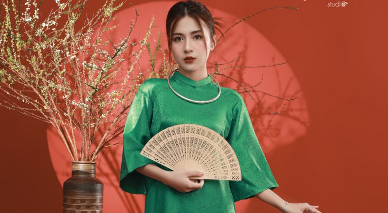 chụp ảnh áo dài concept tet