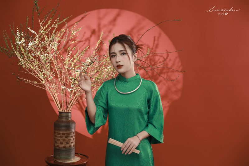 chụp ảnh áo dài concept tết